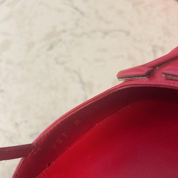 Valentino Leather V Logo Slingback Sandals Size 37.5 ♥️ - Picture 8 of 12